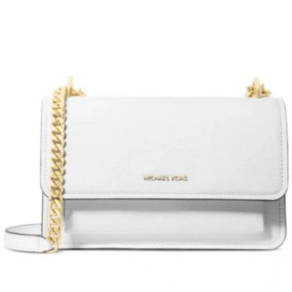 Michael Kors White Crossbody Bag with Gold Chain - Picture 2 of 2